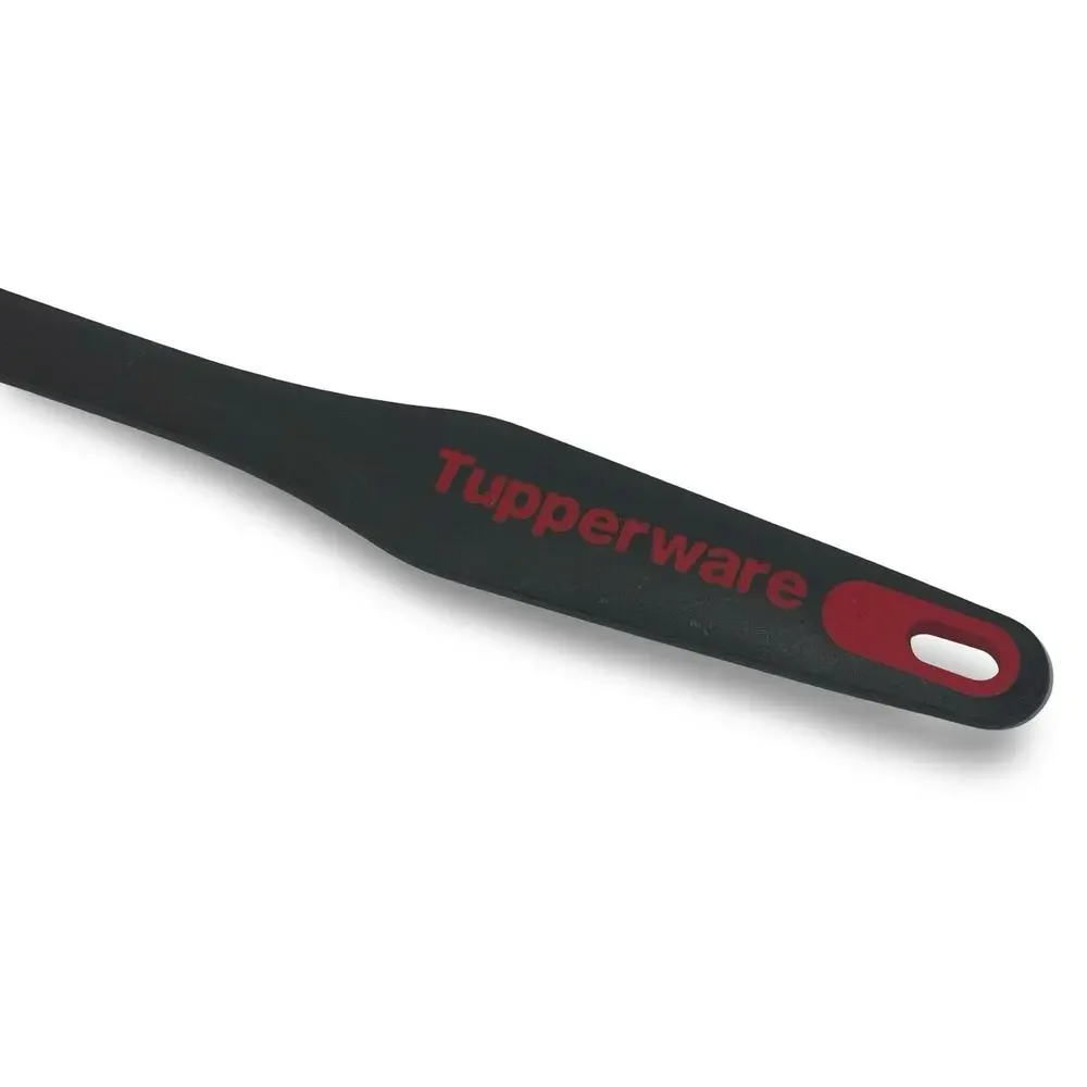 Tupperware 6782A Large Slotted Spatula Pancake Turner Chef Series Black Red USA